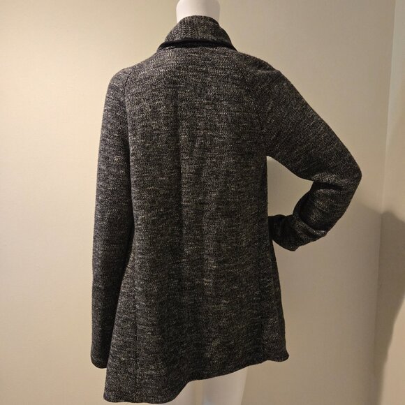 Theory Carileen Westacle Open Cardigan Draped Waterfall Sweater Gray S - Picture 5 of 5